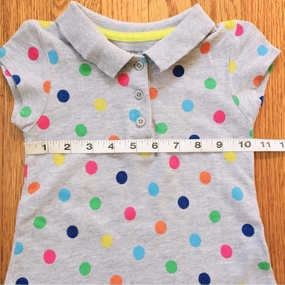 Carter's Toddler Little Girls Polka Dots Short Sleeve Dress